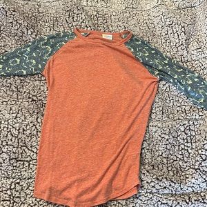 lulaRoa half arm tshirt in coral